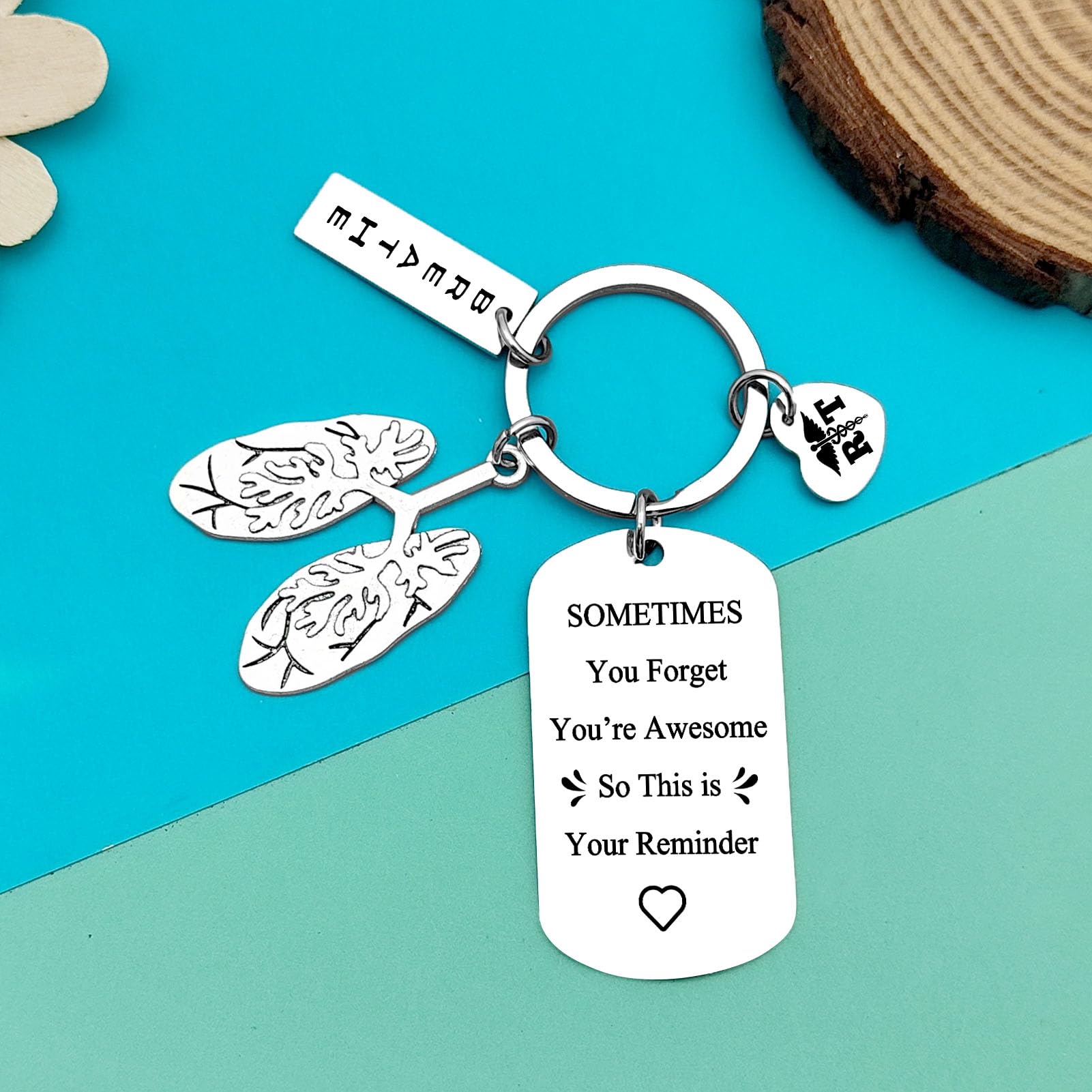 Dabihu Respiratory Therapist Gift RT Keychain Inspirational Therapist Graduation Gift Radiology Technologist Respiratory Care Week RT Therapy Gifts Coworker Encouragement Keyring