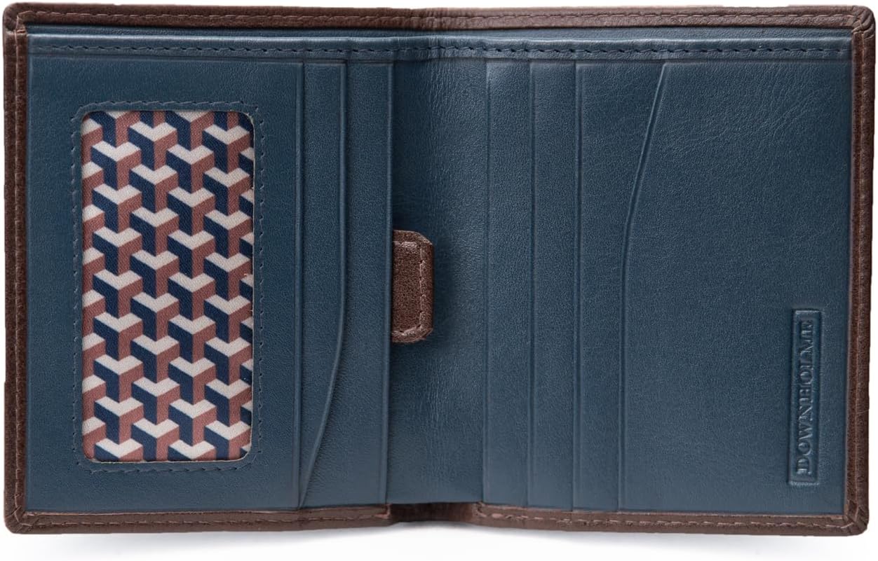 Downholme Men's Bifold Slim Silhouette Leather Wallet (Chestnut Brown) - Image 2