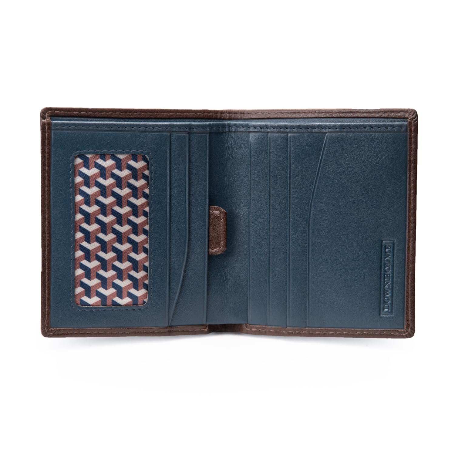 Downholme Cartera De Cuero con Silueta Delgada Y Plegable para Hombre (Marrón Oscuro)