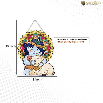 Artvibes Decorative Design Wooden Wall Hanging for Home Decor | Office | Gifts | Living Room | Bedroom | Wooden Decorative Items | Modern Painting | Artworks Decoration (WH_8604N)