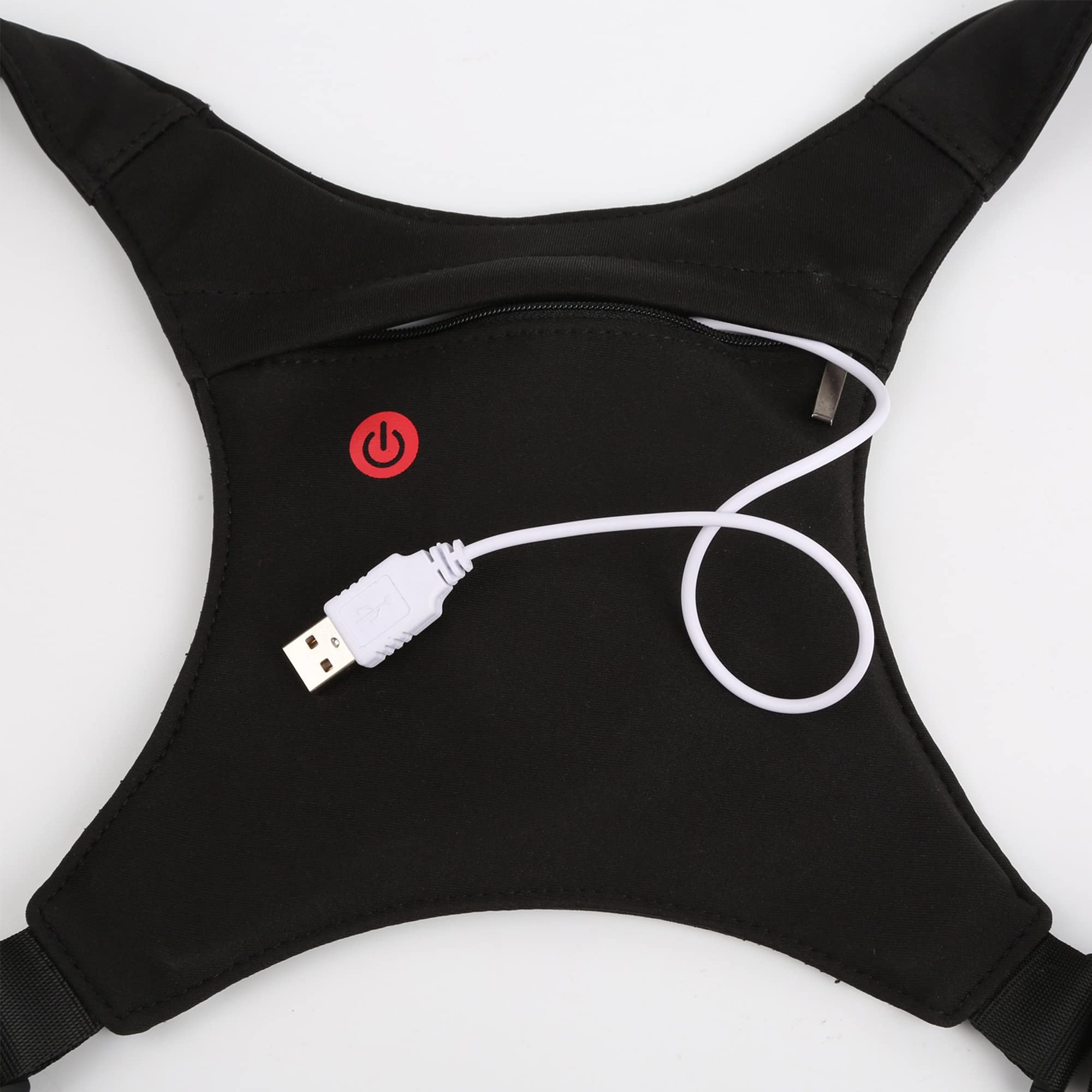 LED Clignotant Gilet USB Charge Sécurité Vélo Pack Indicateur de Direction Haute Visibilité Vélo Gilet Gear pour Course de Nuit Cyclisme Moto Randonnée Promenade de Chien