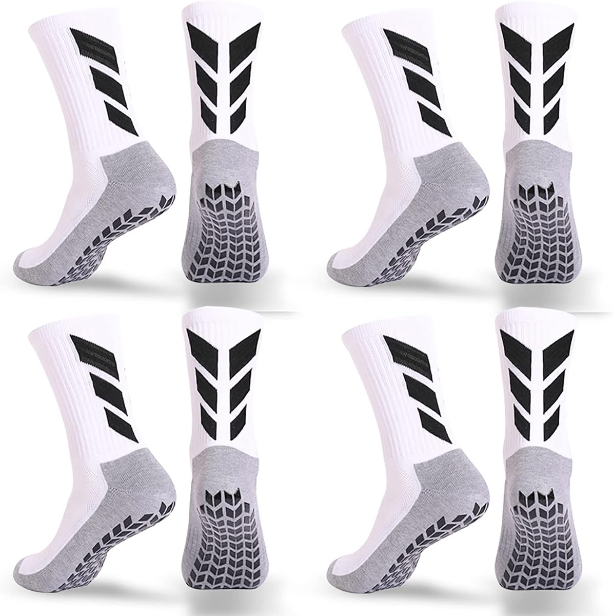 MENDENG Men's Grip Socks - Non Slip Soccer & Hospital Socks