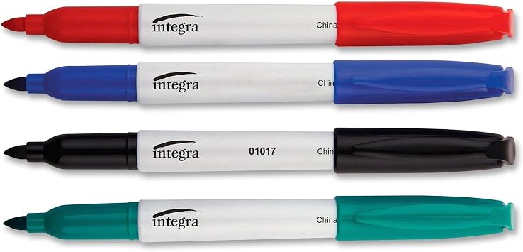 Integra Bullet Tip Dry-erase Whiteboard Marker Set