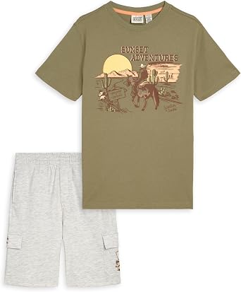 Scotch & Soda Boys 2-piece Outfit Set Short Sleeve T-shirt and Matching Shorts, Casual Summer Clothes