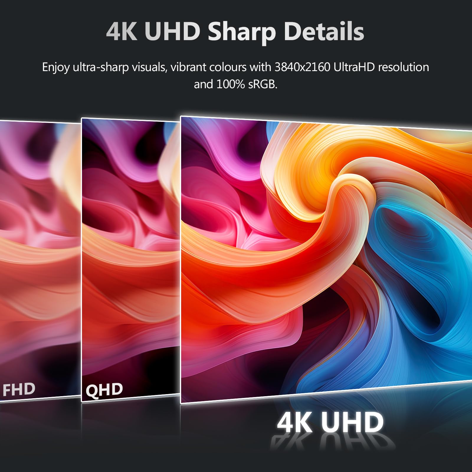 Z-Edge Écran PC 27'' IPS 4K UHD (3840x2160), Cadre Ultra Slim, FreeSync, Moniteur Bureau 16:9, 60 Hz, 5 ms, Inclinaison Réglable, Couleurs Ultra Réalistes, 2×HDMI2.0 & 2×DP1.4, VESA 100 * 100mm - 2