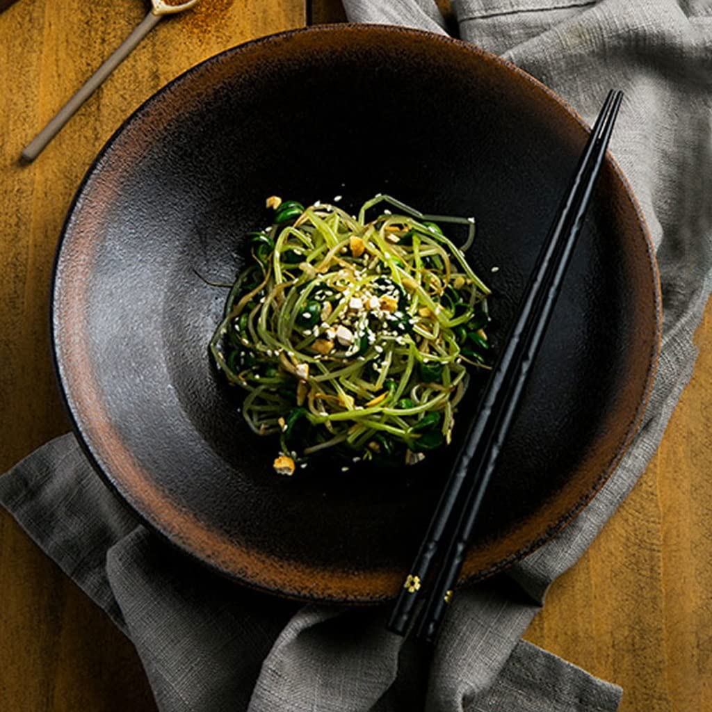 Salatschüssel Retro Salatschüssel Keramik Dessertschale Premium Getreideschale Ramen Suppenschüssel Zarte Reisschale Mikrowellen- und Spülmaschinengeeignet Obstschale (B)