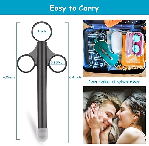 Miniatura 3 de Jeringas aplicadoras de lubricante, disparador de tubo lubricante con tapa redondeada suave para hombres, mujeres y parejas, reutilizables, fáciles