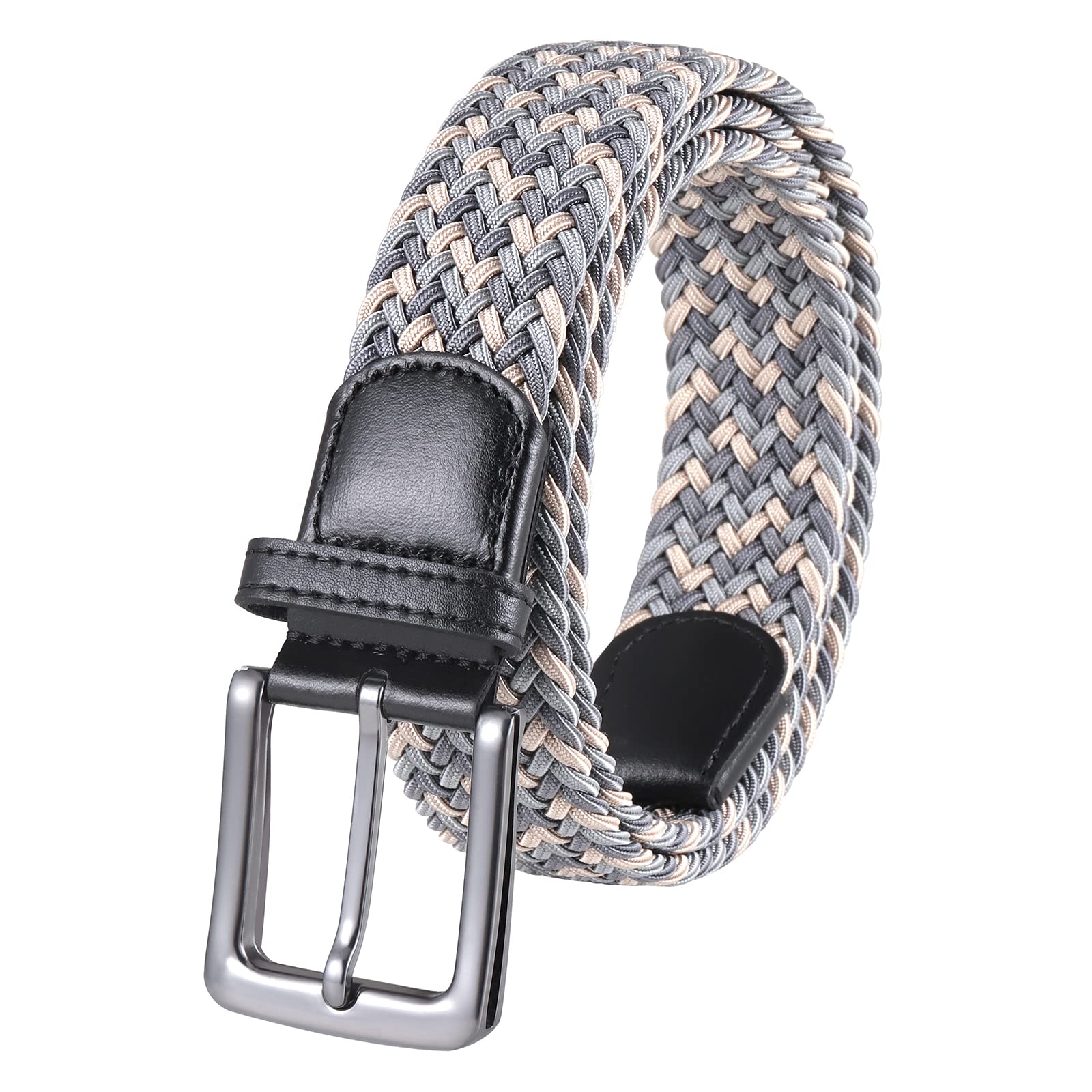 Loveliome Mens Golf Belt, Casual Belts for Men Jeans Adjustable Braided Web Belt