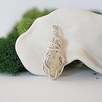 Vista 8 de NEW Designs by Nature Gems Handmade Fire Opal Necklace, October Birthstone Jewelry, With 24 Inch Silver Plated Chain, With a Gift Box, Handmade in