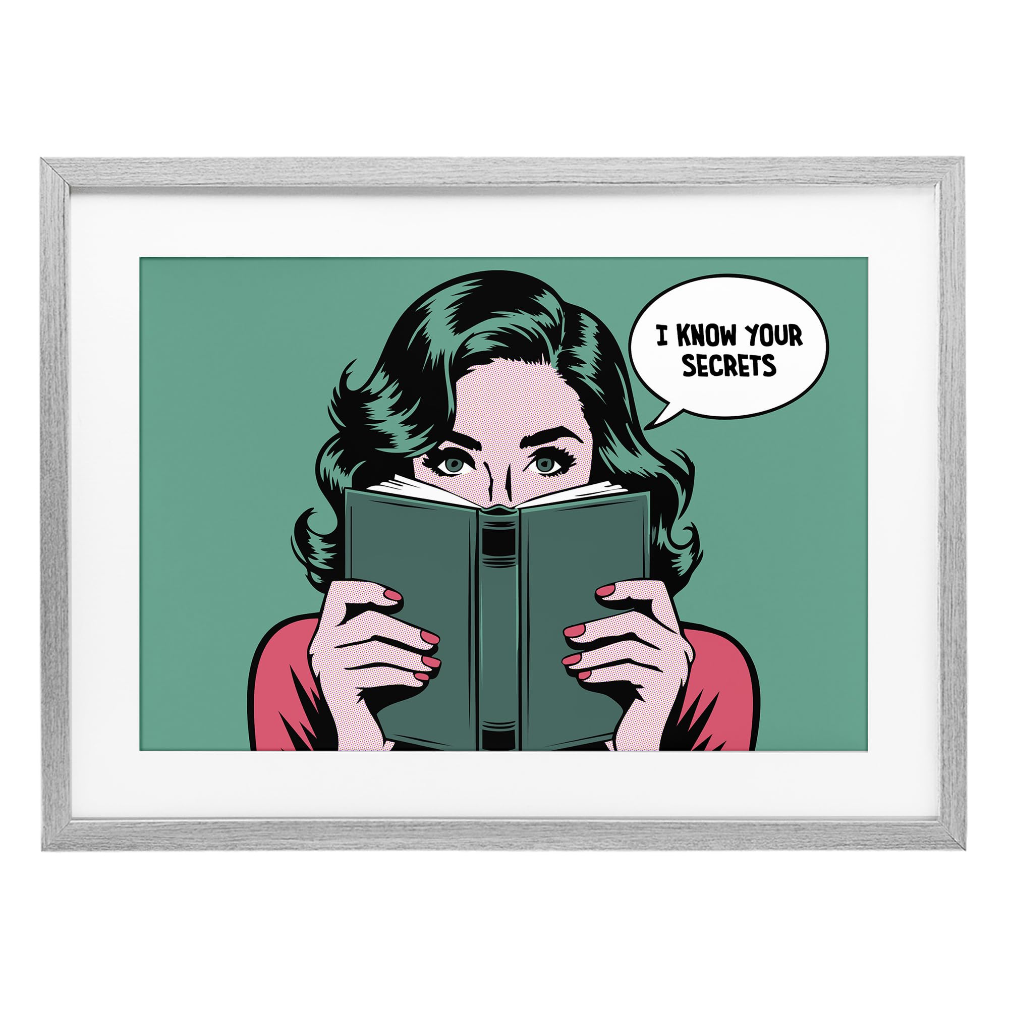 Stupell Industries Farmhouse Gray (Textured) 'Know Your Secrets'| Framed Print Under Glass