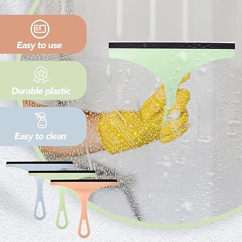 Miniatura 4 de 21 piezas de escobilla de goma para puertas de cristal de ducha, de silicona de 8.7 pulgadas, escobilla de ducha para ventana pequeña,