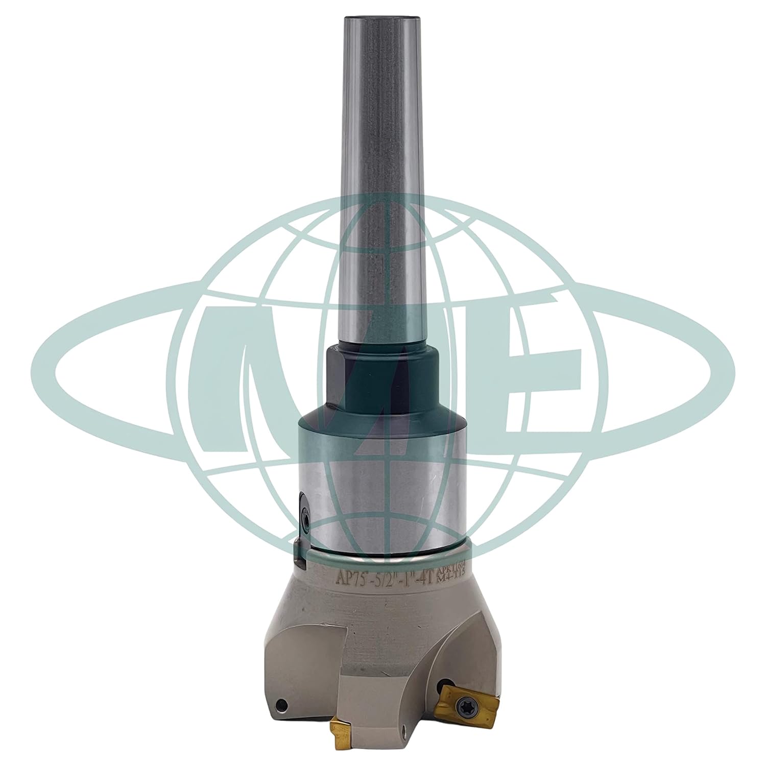 CME 2-1/2" 75° Indexable Face Mill w/ MT3 Arbor, APKT1604 Inserts Included, 4 Flutes