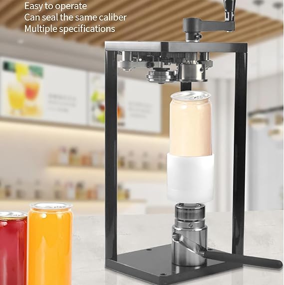 Manual Can Sealer Machine, Jars Press Sealing Hand Tool, Diameter 85 Mm/3.35 Inch, for Jars with a Height of 30-170mm, for Sealing PET Bottle Can, Home/Commercial
