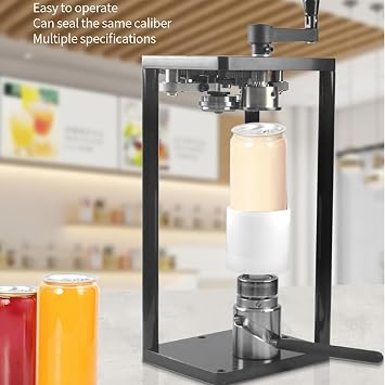Manual Can Sealer Machine, Jars Press Sealing Hand Tool, Diameter 85 Mm/3.35 Inch, for Jars with a Height of 30-170mm, for Sealing PET Bottle Can, Home/Commercial