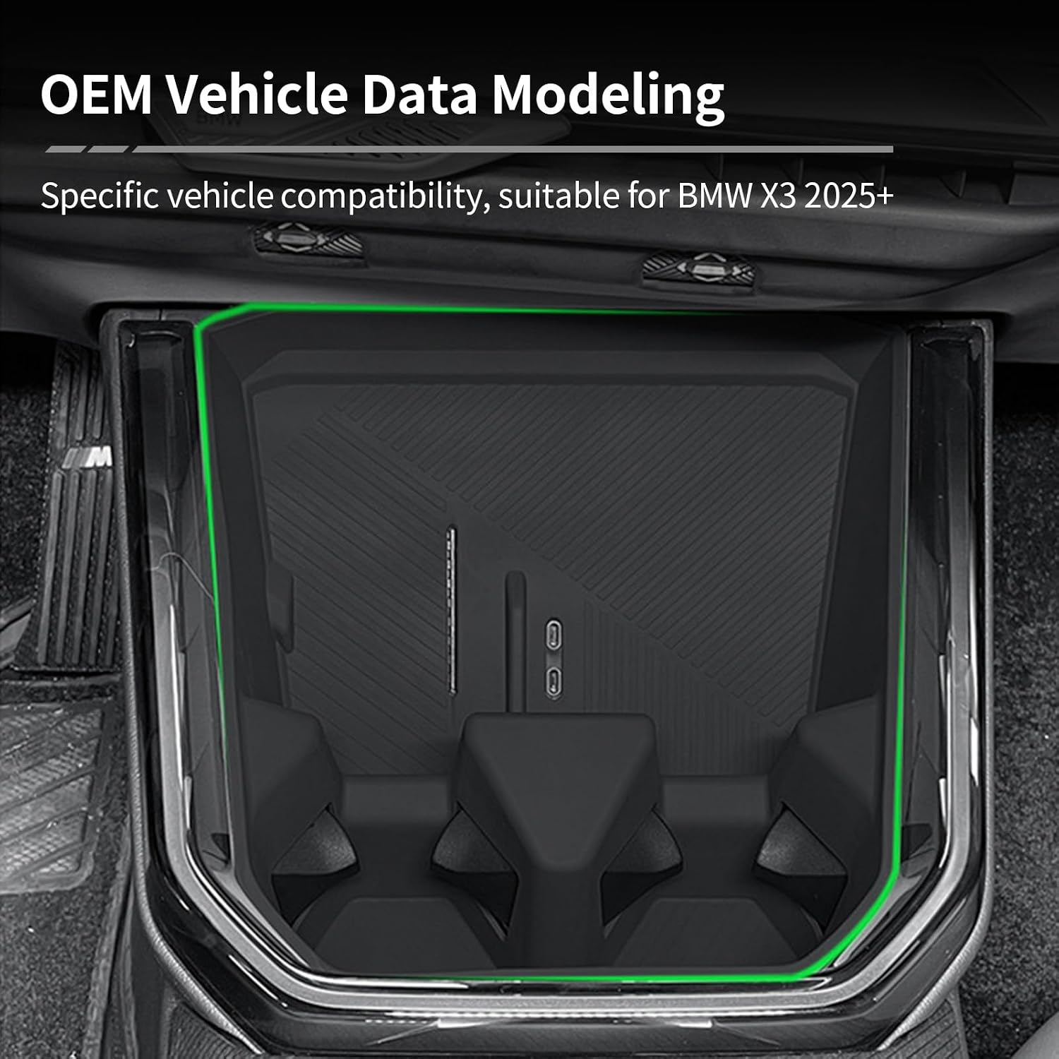 Wireless Charging Mat Cup Holder Organizer Compatible with BMW X3 2025 2026 | Center Console Organizer Wireless Charging Pad, Silicone Cup Holder Insert Accessories for 2025 2026 BMW X3