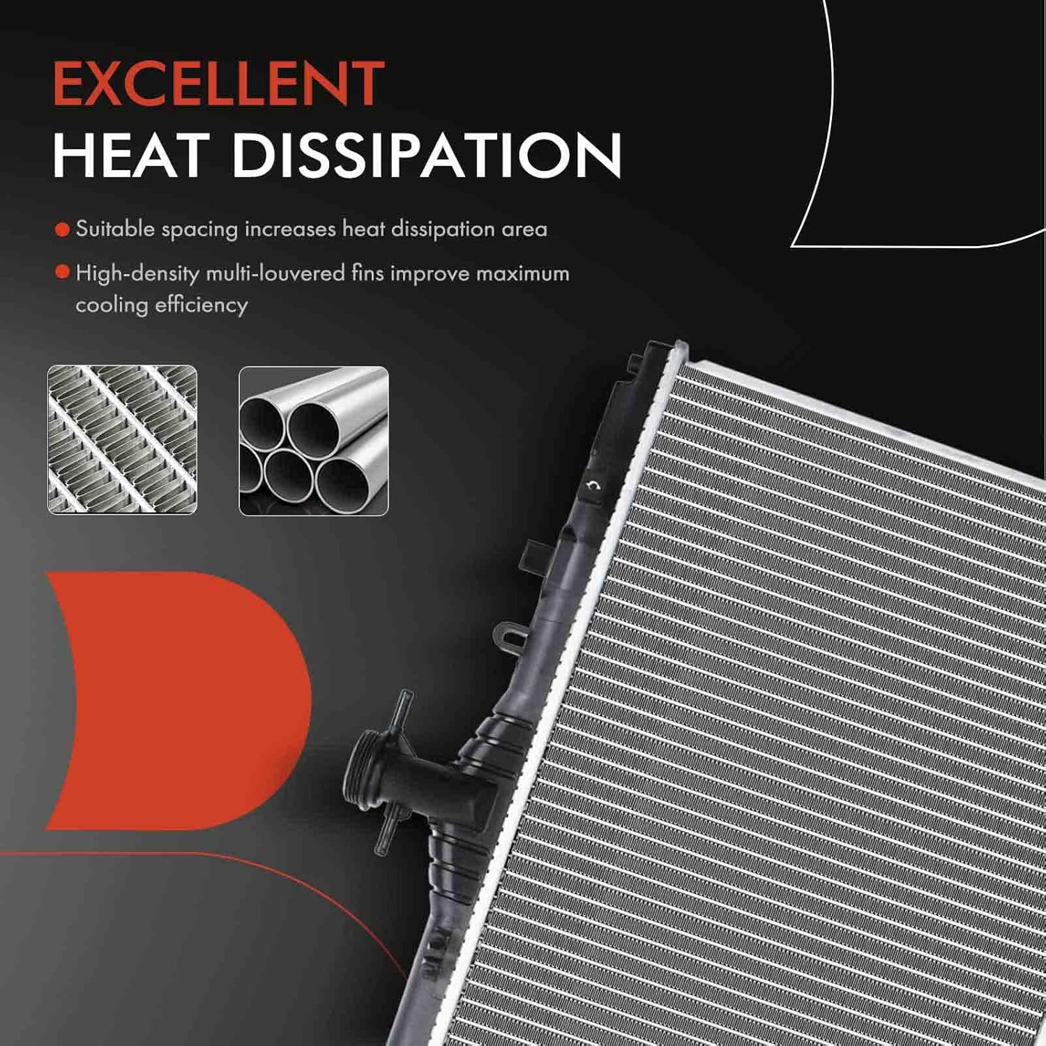 A-Premium Engine Coolant Radiator with Transmission Oil Cooler Compatible with Chevrolet Chevy Camaro LT/LS 2012 2013 2014 2015 V6 3.6L, Automatic Transmission