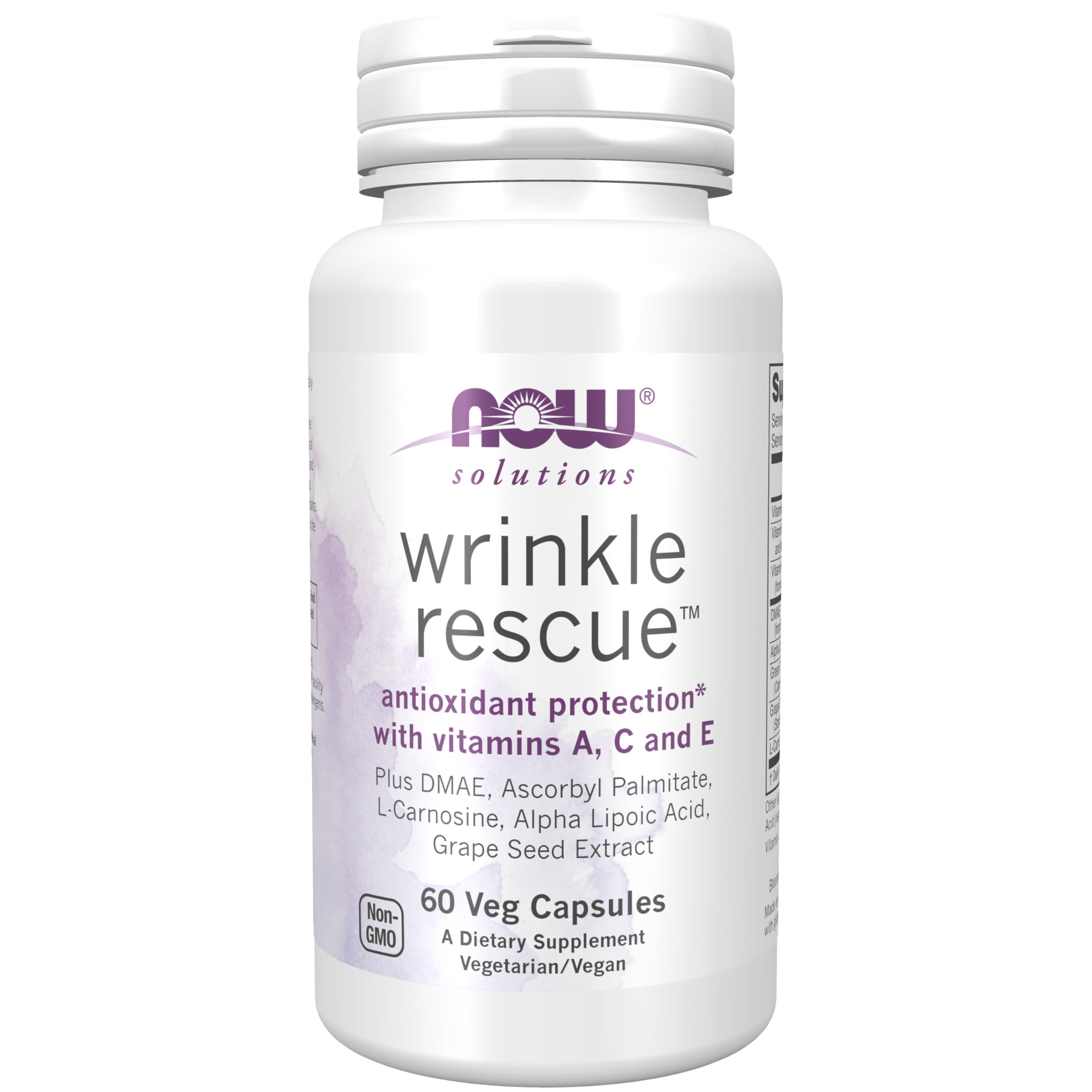 NOW Foods, ソリューションズ、Wrinkle Rescue™（リンクルレスキュー）、ベジカプセル60粒