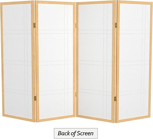Miniatura 83 de Pantalla Shoji corta de doble cruz de 4 pies - Natural - 3 paneles Natural,Negro -,Honey,Rosewood,Nuez,Blanco,https://www.amazon.com/dp/undefined