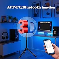 Vista 2 de Proyector de ventilador holográfico de 16.5'' con 234 LED HD 3D, ventilador holográfico con soporte para Bluetooth, WiFi, APP, pantalla de 42CM