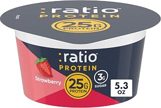 Ratio Yogurt Protein Cultured Dairy Snack, Strawberry, 25g Protein, 5.3 OZ