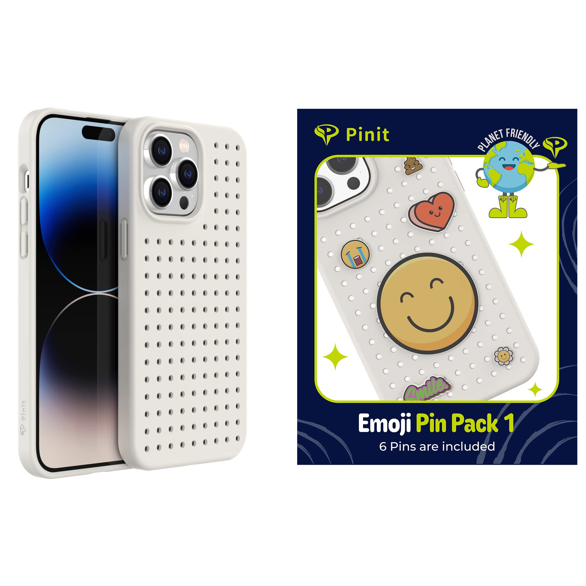 Amazon.co.jp: Pinit Phone Case iPhone 14 Pro用 ピクトグラム