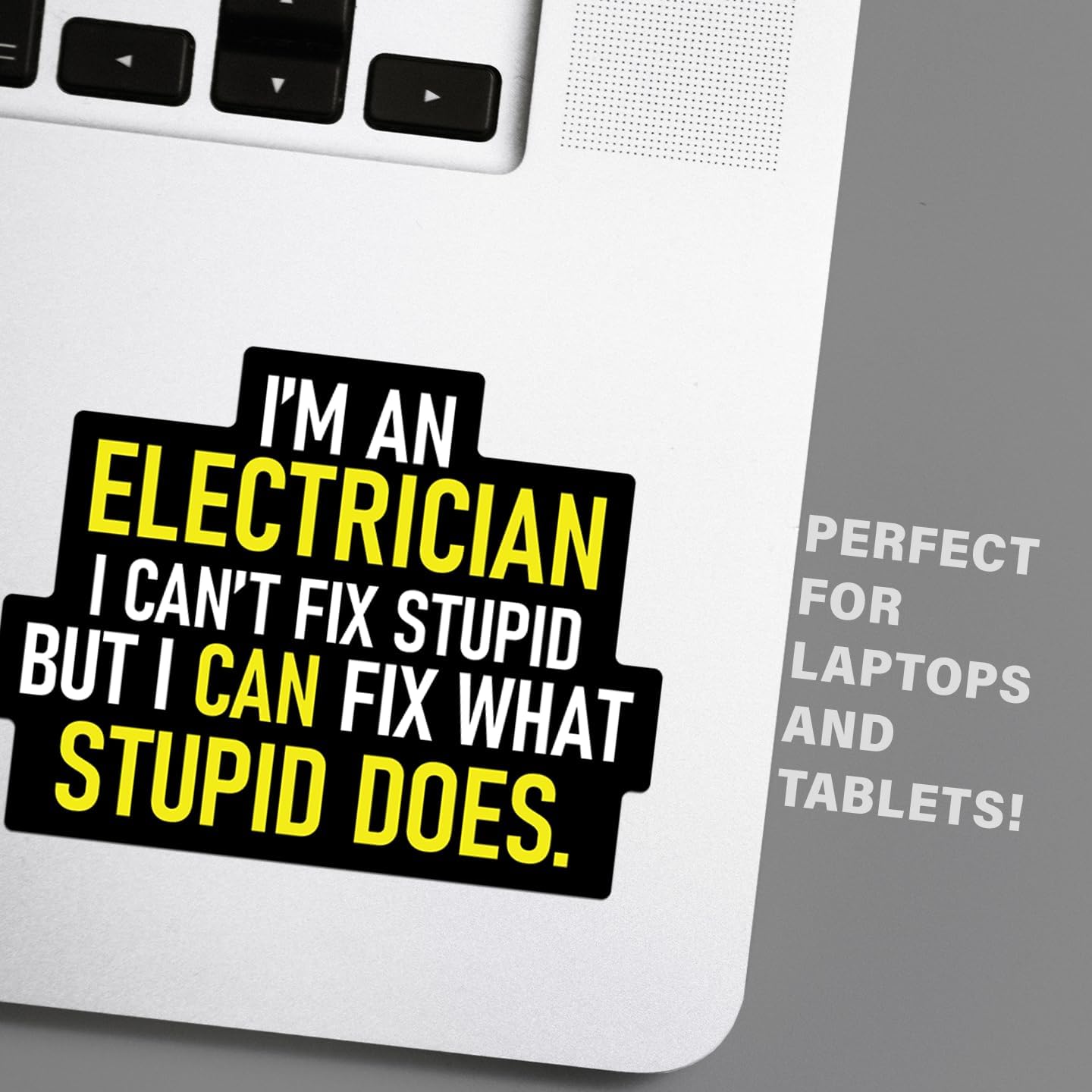 Electrician Electric Decal Stickers - For Toolboxes, Lockers, Hard Hats, Cars, Windows, Bumpers, Walls, Laptops, Cups - 5 Inches (Stupid Does) image 4