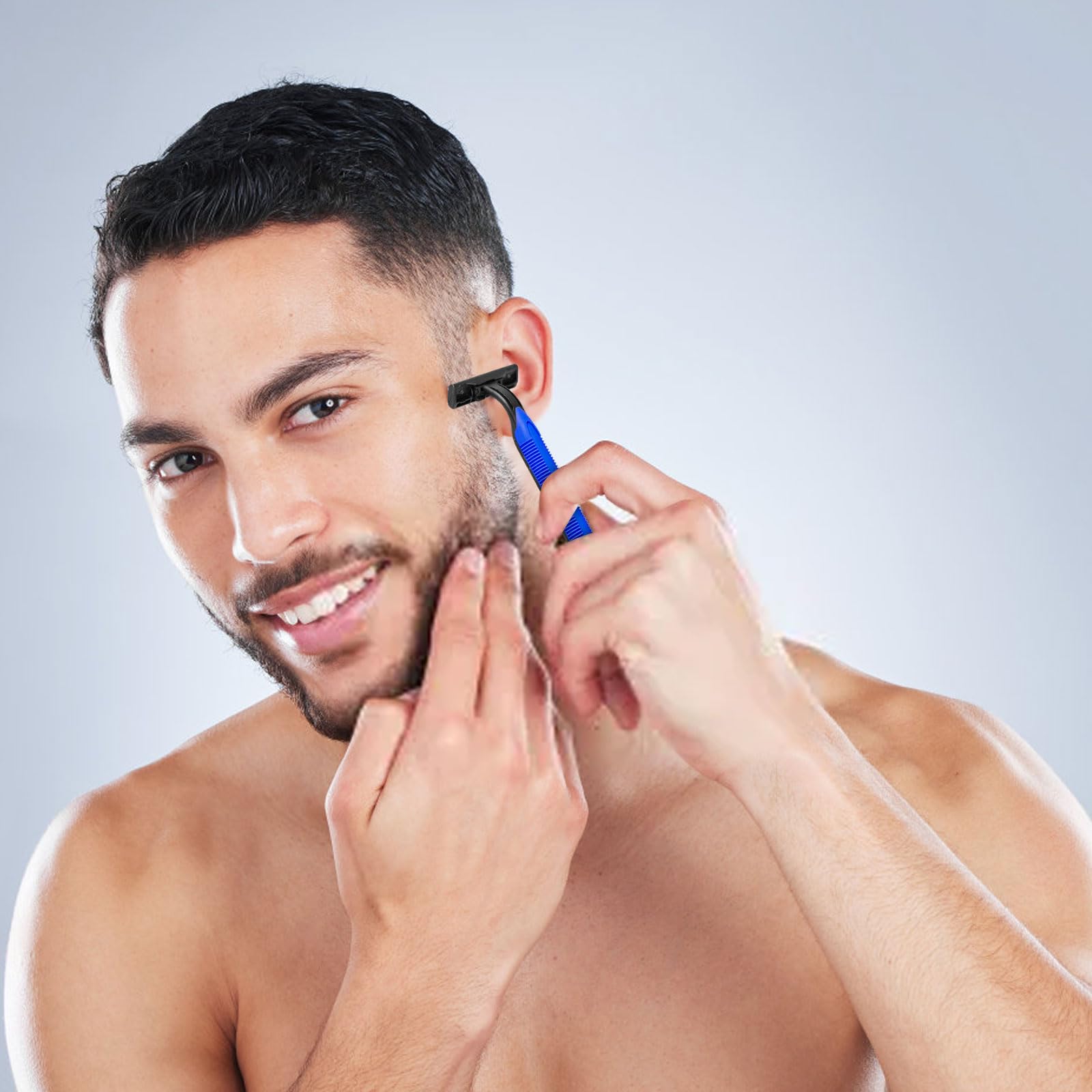 Set di rasoi da barba usa e getta, confezionati singolarmente, rasoi manuali a doppia lama, rasoi da barba lisci con mini crema da barba, articoli da toeletta per hotel, beneficenza, campeggio, viaggi