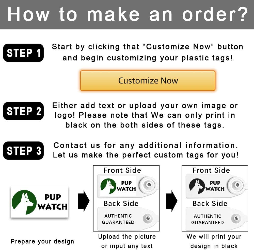 100 Customized Plastic Label Merchandise Security Seals Clothing Shoes Bags Product Brand Hang Tags 300mm/11.8"