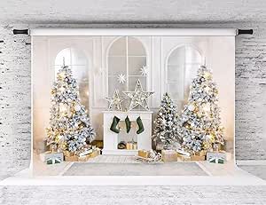 Aazon.co : Kate 10x6.5ft Erry Christas Eve Lighting Photo Backdrops