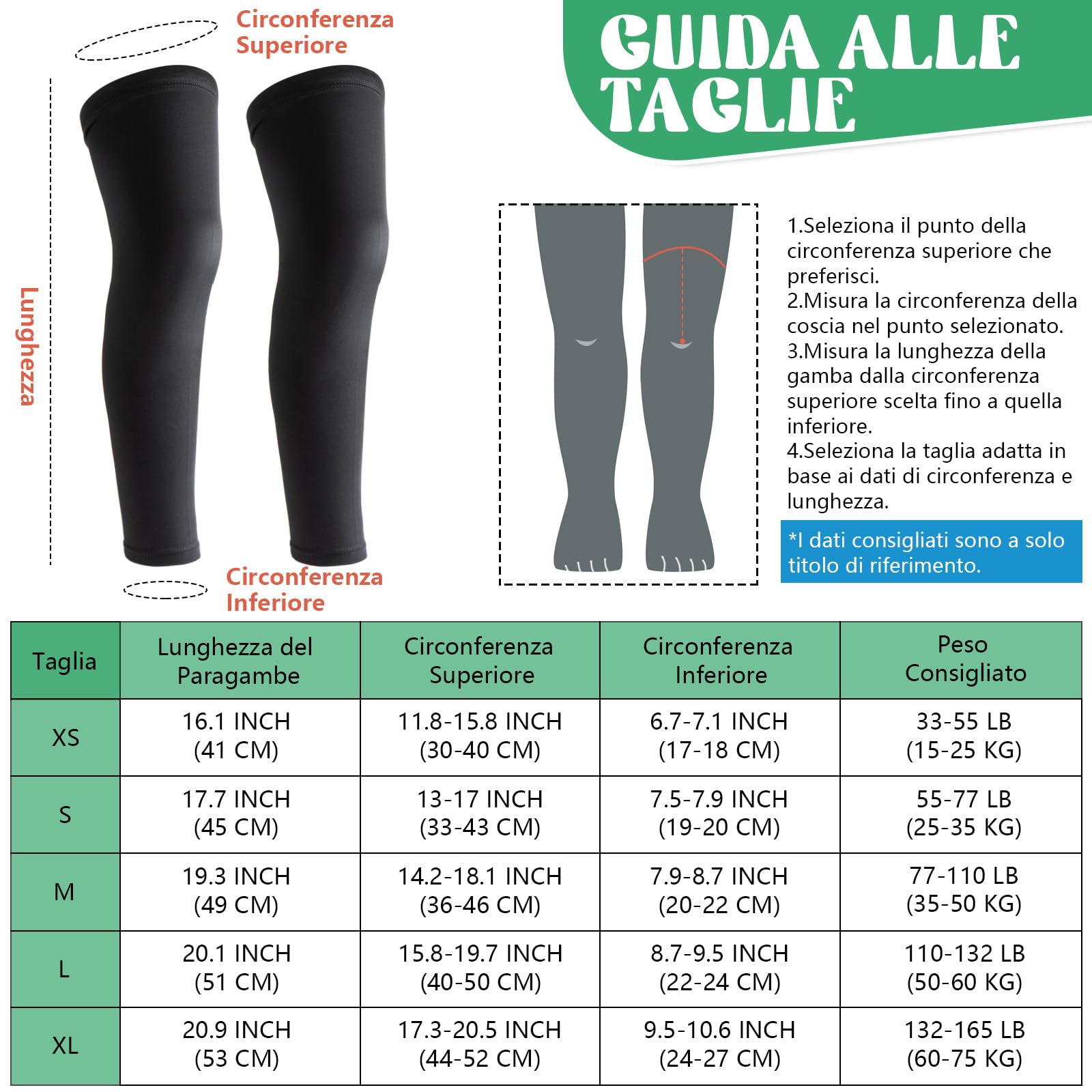 Manicotti per gambe per bambini, 2 paia, manicotti a compressione lunghi per gambe per ragazzi e ragazze, basket, calcio e football