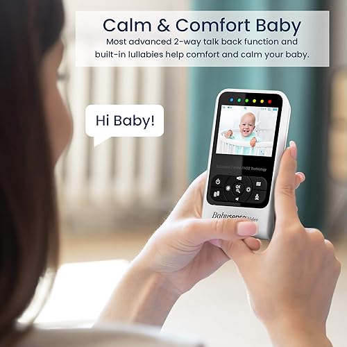 Miniatura 4 de Babysense - Monitor de video para bebé con cámara digital, monitor sin interferencias con visión nocturna por infrarrojos, comunicación de dos vías,