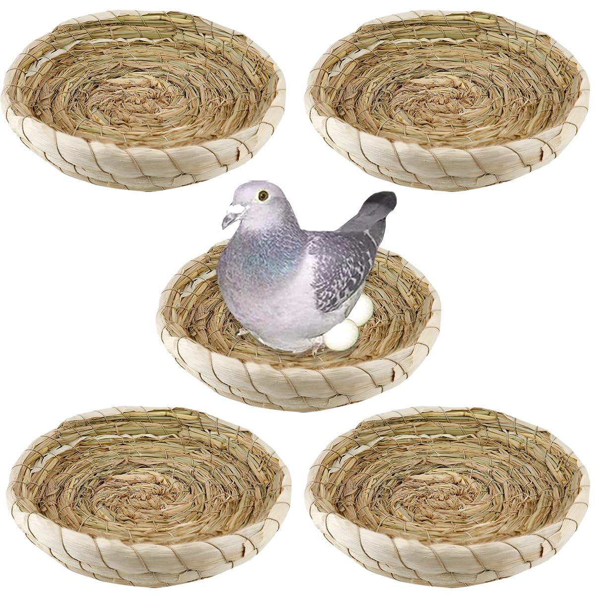 Nido de palomas, cuencos para nido de pájaros, nido de madera para cría de palomas (nido natural)