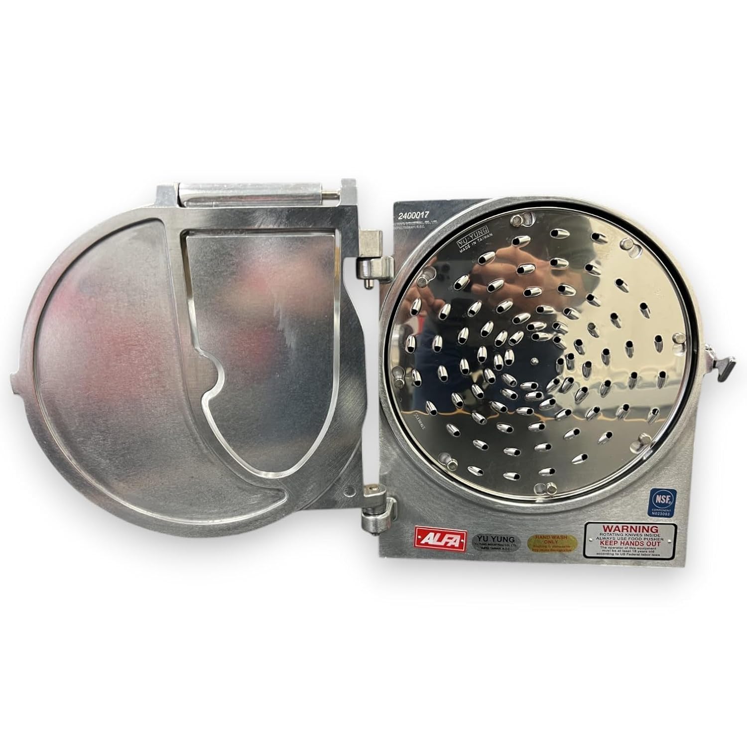 ALFA GS-22 Grater Shredder Attachment for 80 and 140 Quart Commercial Mixers | Complete Set Fits on Standard #22 Meat Grinder Hubs