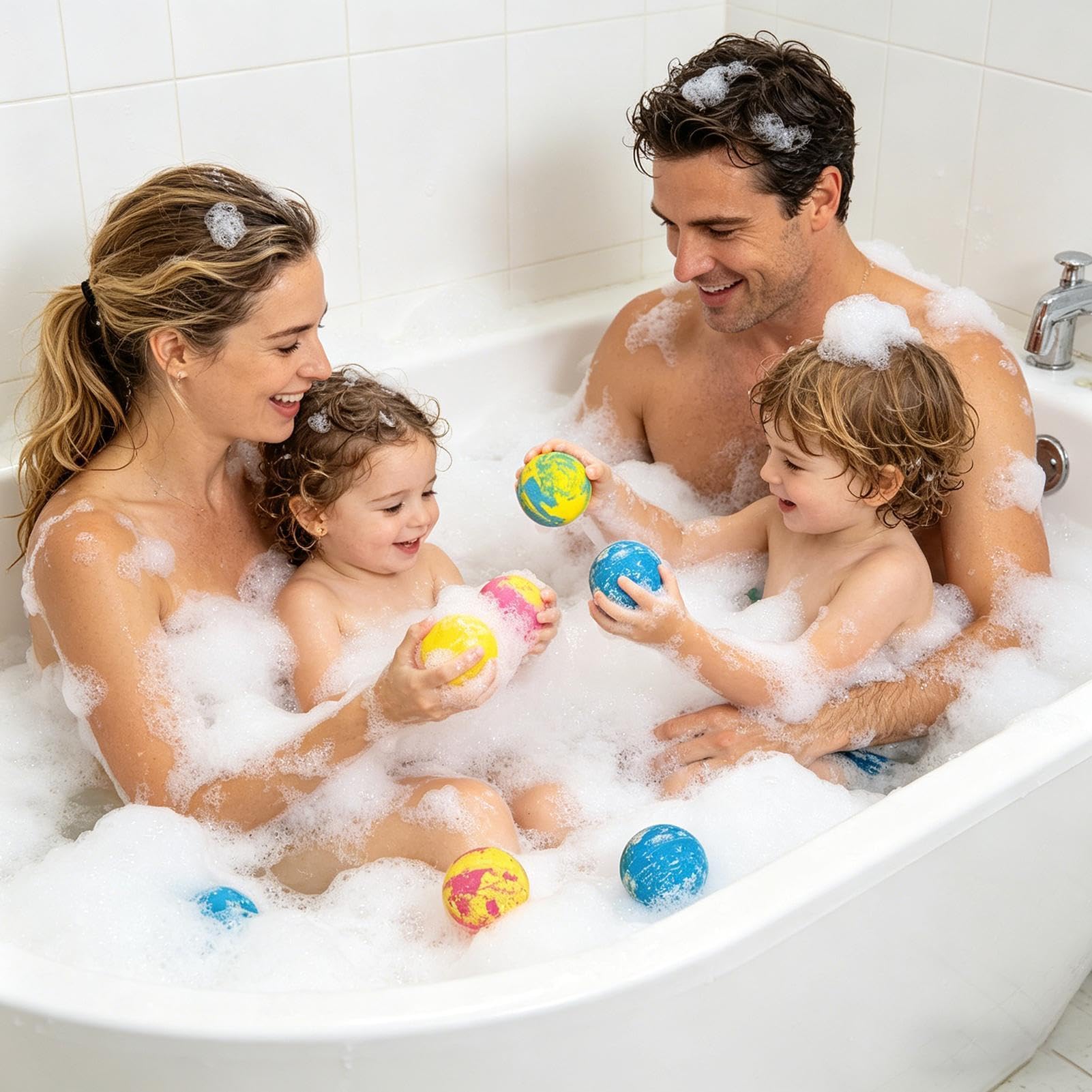 Kule do kąpieli Zabawne Naturalne Akcesoria do Bąbelków Spa | Musująca kula do kąpieli pod prysznic dla Dzieci Dziewczynek Chłopców Podróż Mieszkanie Łazienka Wanna Przyjęcie