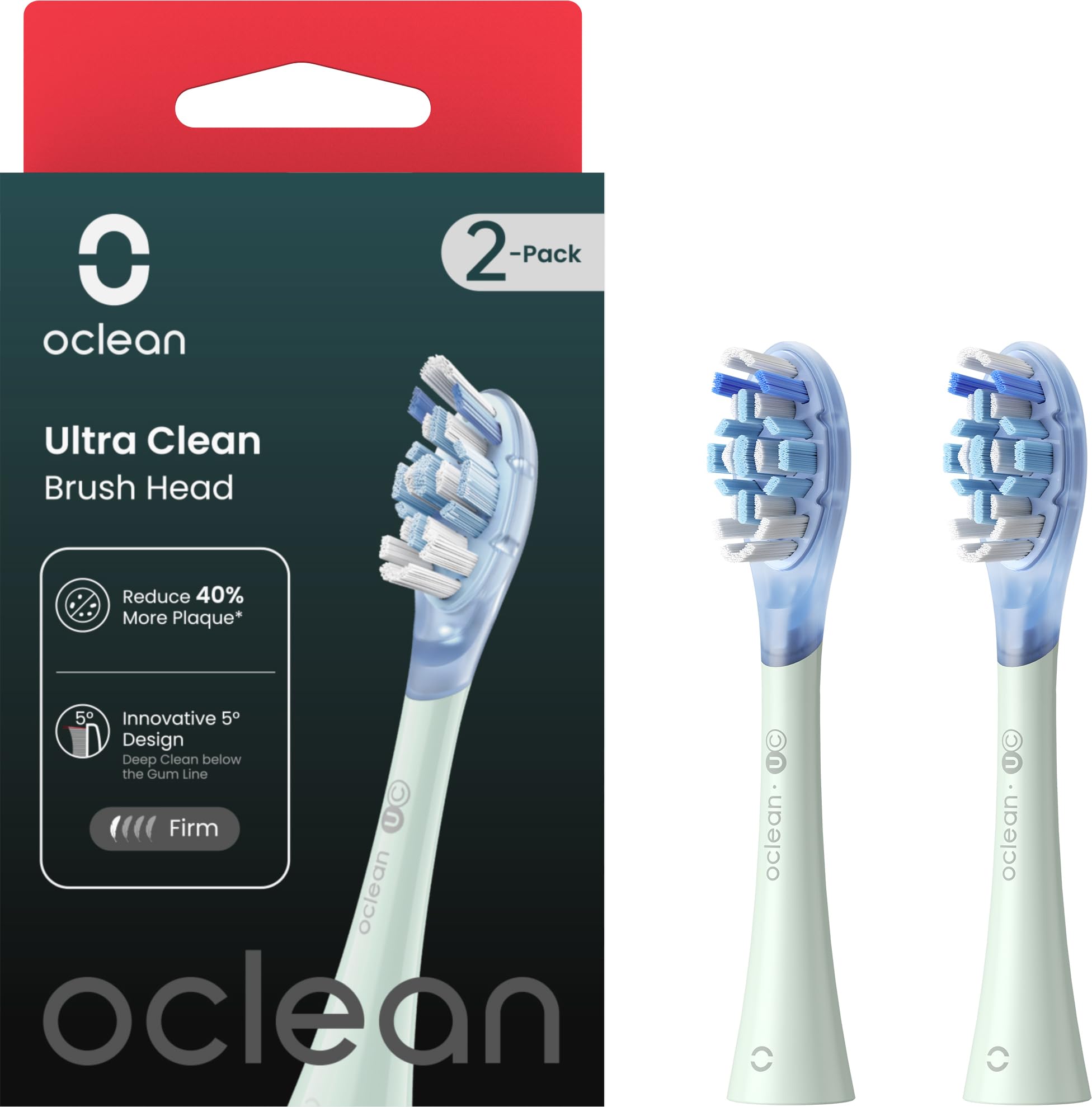 Oclean Ultra Clean Uc01 Spare Heads Green 2 Pc