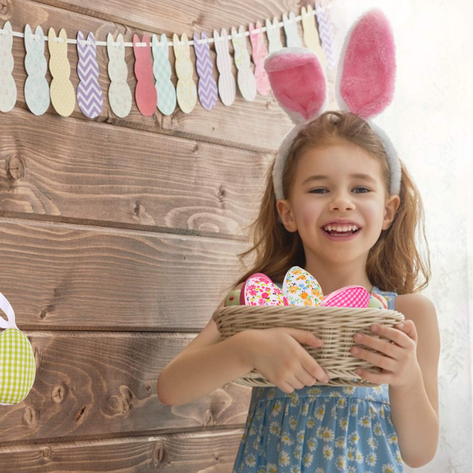PRETYZOOM 2 Sätze Ostereier Gesprenkelte Eier Farbige Eier Aufhängen Künstliche Eier Easter Egg Decoration Osterparty Dekoration Osterei Hängende Dekoration Osterschmuck Stoff 27 Stück * 2