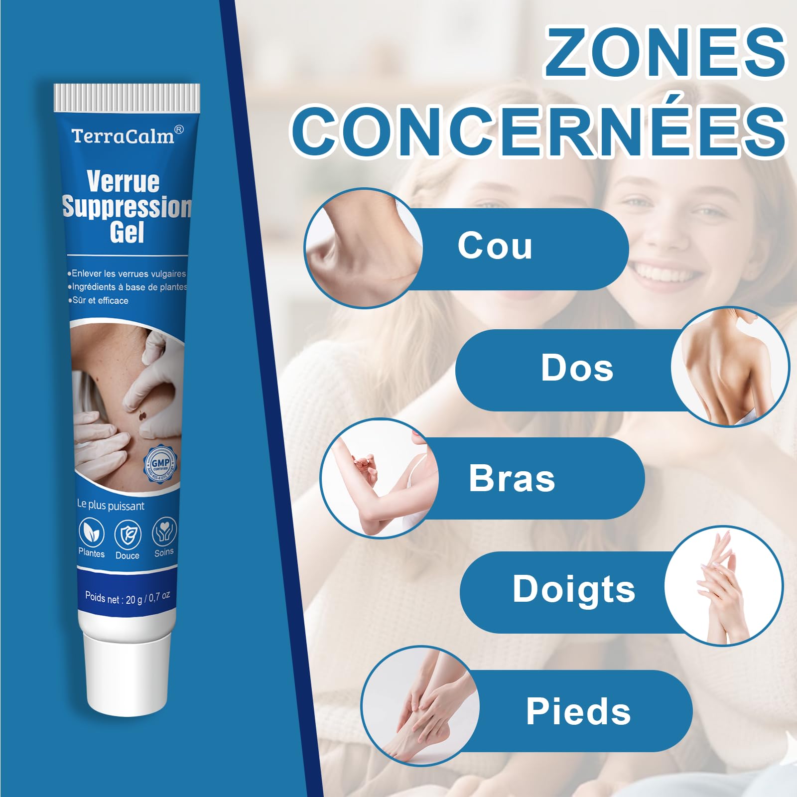 Gel anti-verrues 20g pour le Corps et les Mains