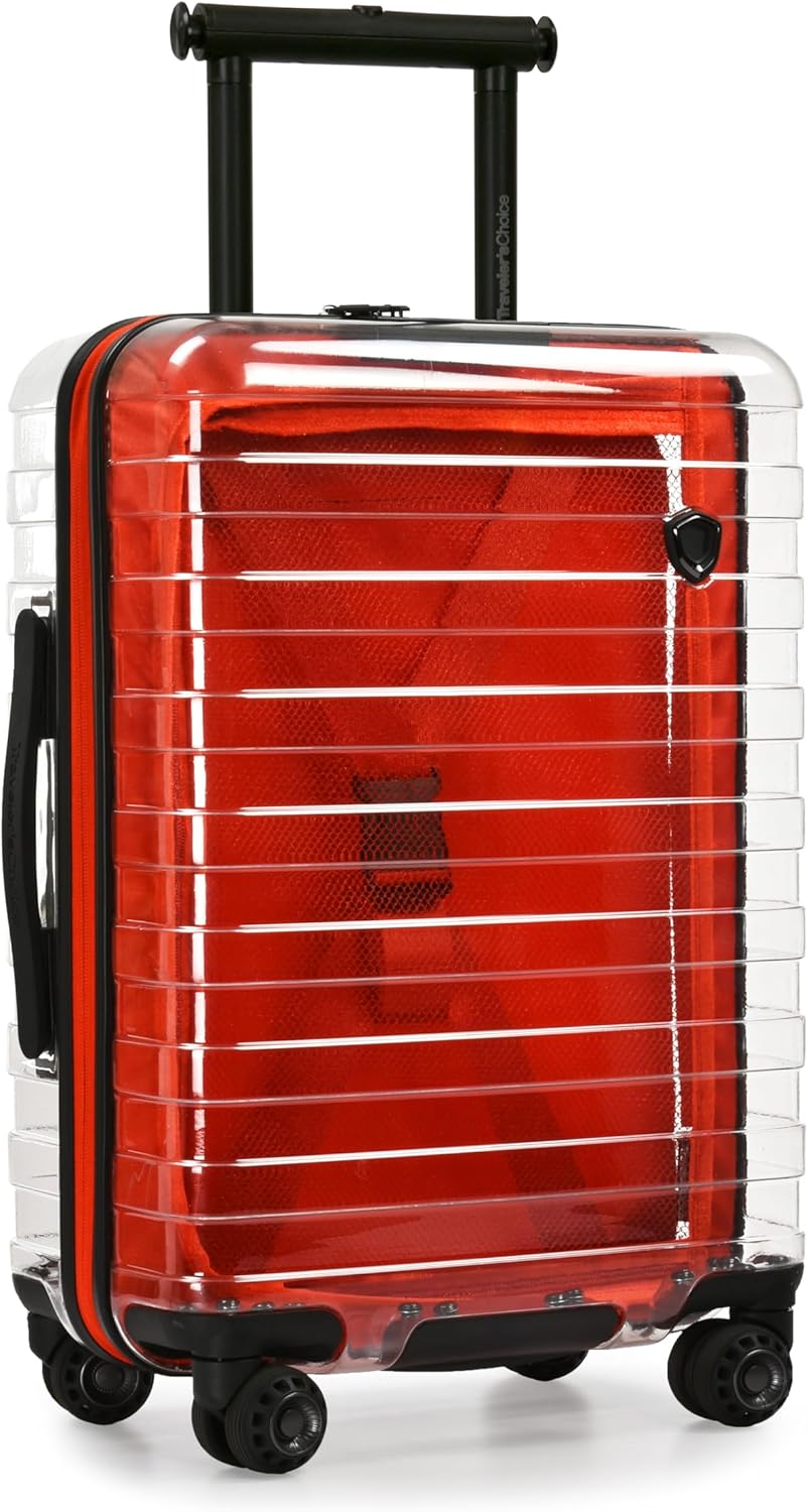 Traveler's Choice Millennial II Transparent Carry-On 22" Hardside Spinner Luggage