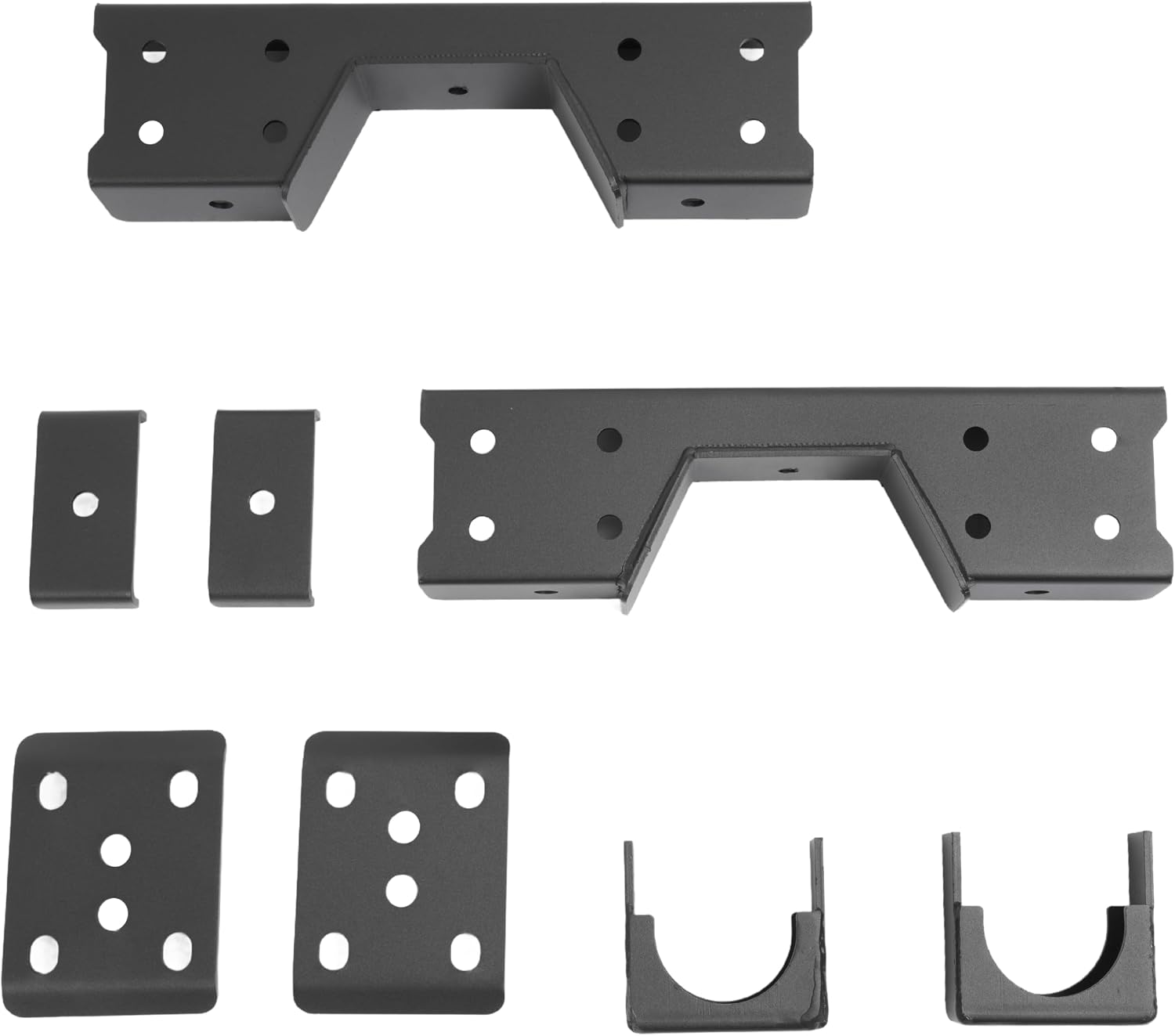 ALMULOO 6" Rear C Notch Kit and Drop Flip Kit Compatible with 1988-1998 Chevrolet Silverado GMC Sierra C1500 K1500 Trucks C Notch Rear Support Steel Black