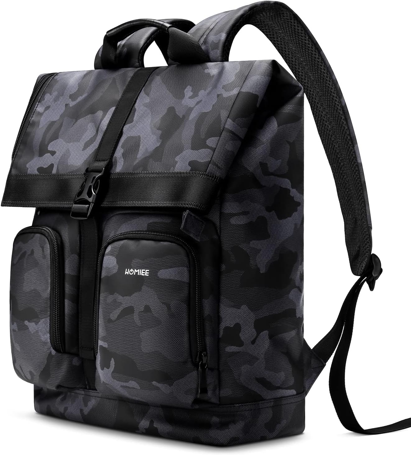 HOMIEE Roll Top Backpack for Men 15.6 Inch Laptop Travel Backpack, Anti-theft Work Bag School Bag Casual Daypack for Travel Business Work Hiking Camping School