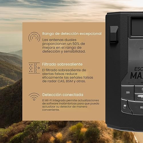 Miniatura 4 de Escort MAX 360c MKII Detector de Radar Láser - Wi-Fi de Banda Dual y Bluetooth Habilitado, Flechas Direccionales de 360°, Rango Excepcional, Alertas
