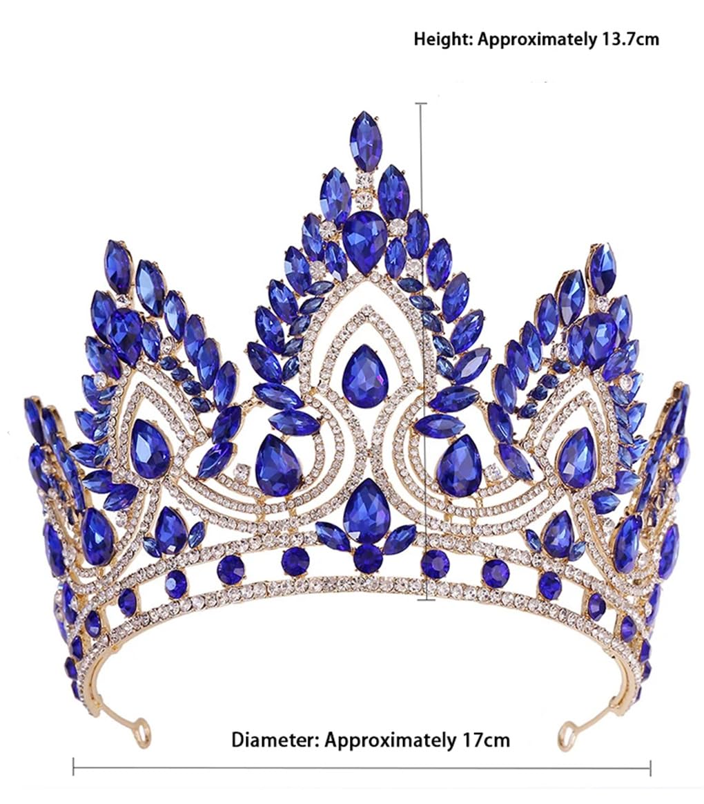 Jegsnoe Accessoires pour Cheveux Princesse Diadèmes Et Couronnes en Cristal, Bandeau pour Filles, Couronne De Bal De Mariée, Bijoux De Cheveux pour Fête De Mariage
