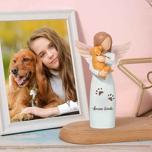Miniatura 2 de Regalos conmemorativos para perros, figuras de la amistad de niña ángel con perro, regalos conmemorativos para perros por pérdida de perro, regalos