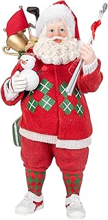 Kurt S. Adler 10.5-Inch Fabriché Golf Santa Table Piece