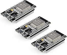 ELEGOO 3PCS ESP32 Development Board with USB Port Micro 2.4 GHz WiFi + Bluetooth Dual Core Microcontroller for Arduino, MicroPython, NodeMCU, AP/STA/AP+STA, CP2102 Chip