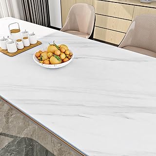 Livelynine Carrara White Marble Contact Paper Peel and Stick Countertops for Kitchen Decorations White Marble Wallpaper Self Adhesive Countertop Covering Bathroom Walls Counter Top Vinyl 15.8x78.8