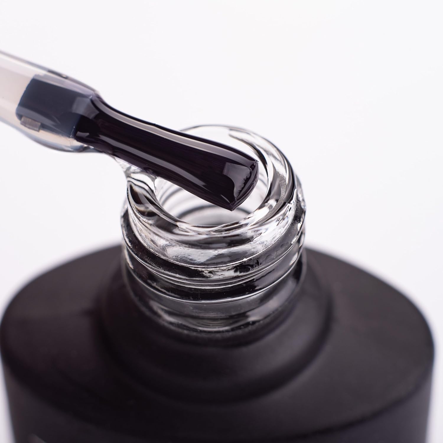 Komilfo Set 2in1 Rubber Base Coat 8ml + Top No Wipe With UV Filters 8ml — Medium-Density Clear Glossy Finish