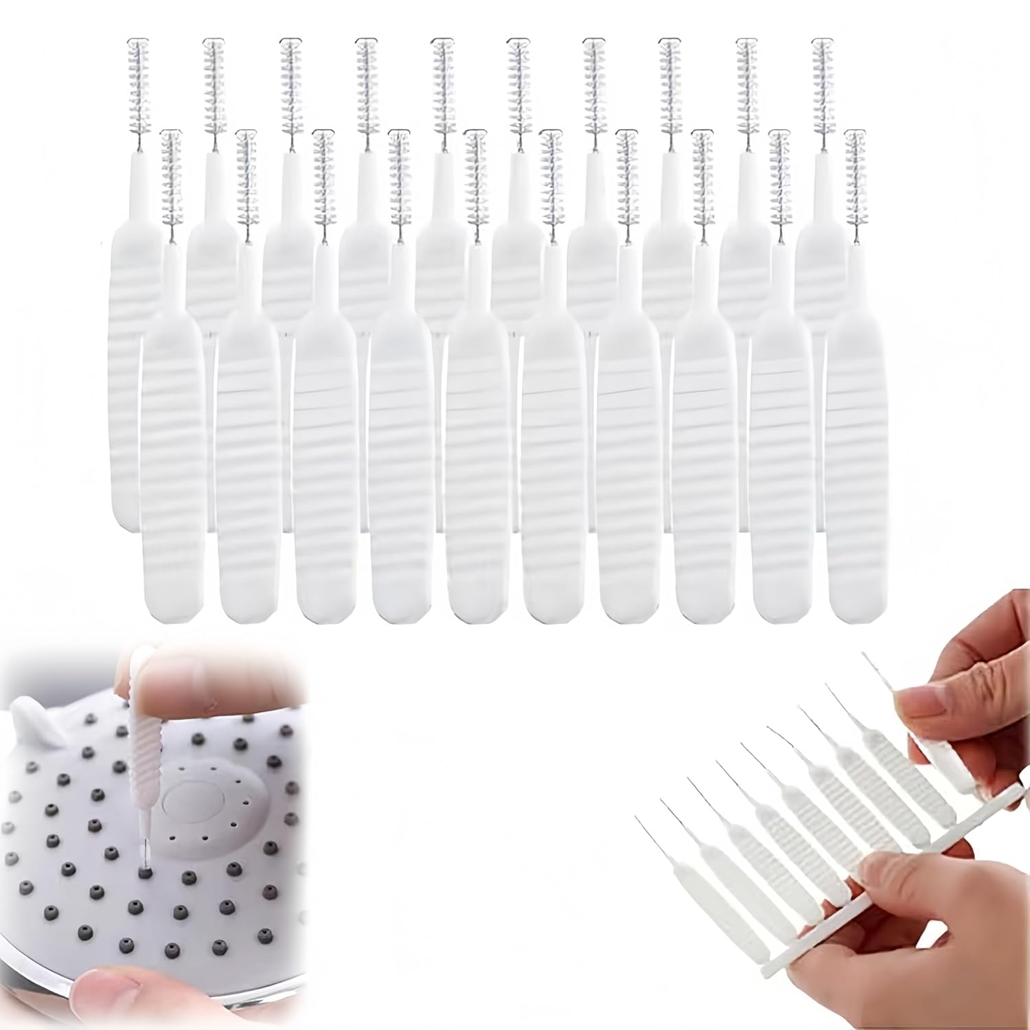 Shower Head Cleaning Brush Multifunctional Shower Cleaning Tools Showerhead Cleaning Brushes Picks Anti-Clogging Nozzle with Storage Boxes for
