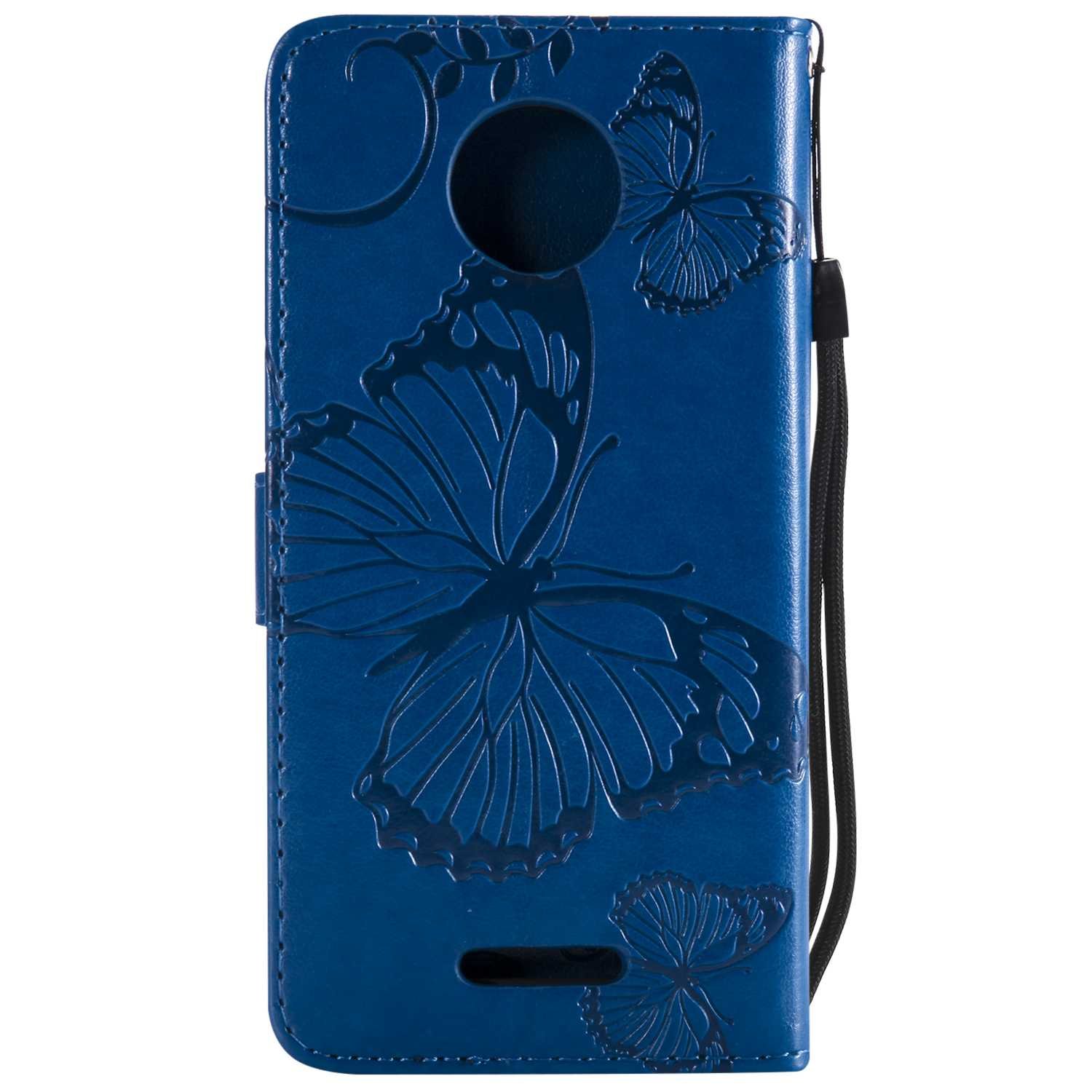 DENDICO Wallet Case for Moto C Flip Leather Case with Card Slots and Stand Feature - Image 2