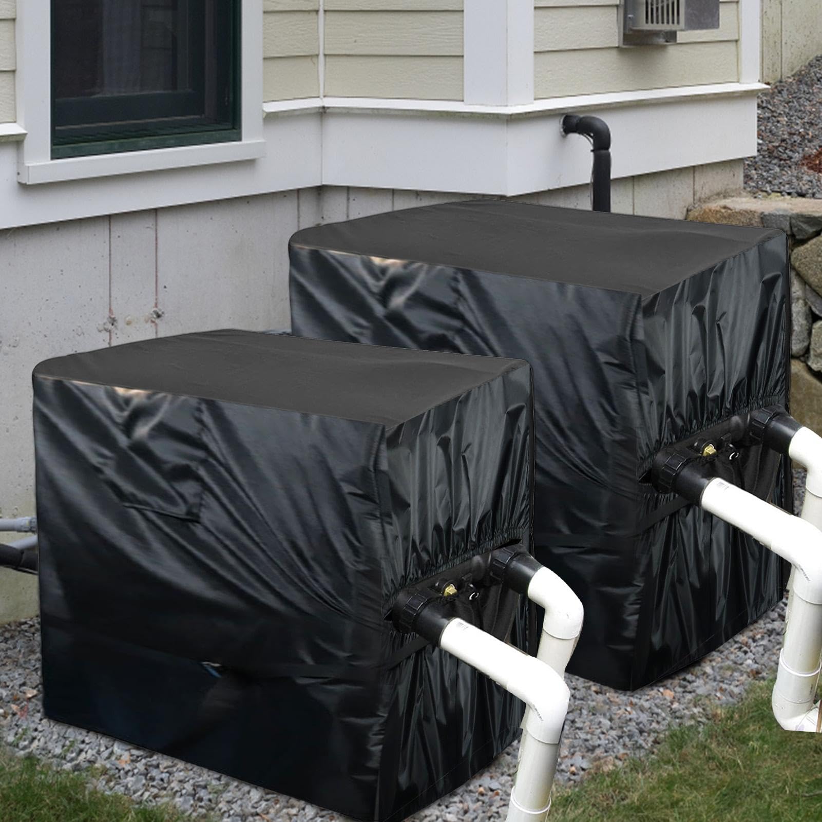 Housse de pompe à chaleur, housse d'équipement de pompe de piscine, pare-soleil résistant à la neige pour la plupart des chauffages, protection d'équipement de piscine